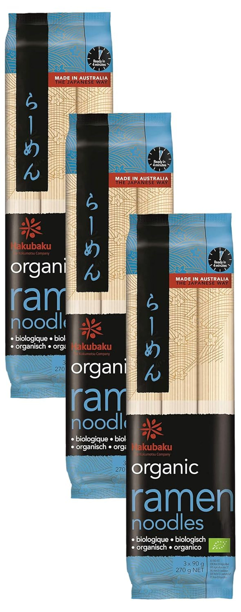 Ramen japonés biológico desnudo, 270 g