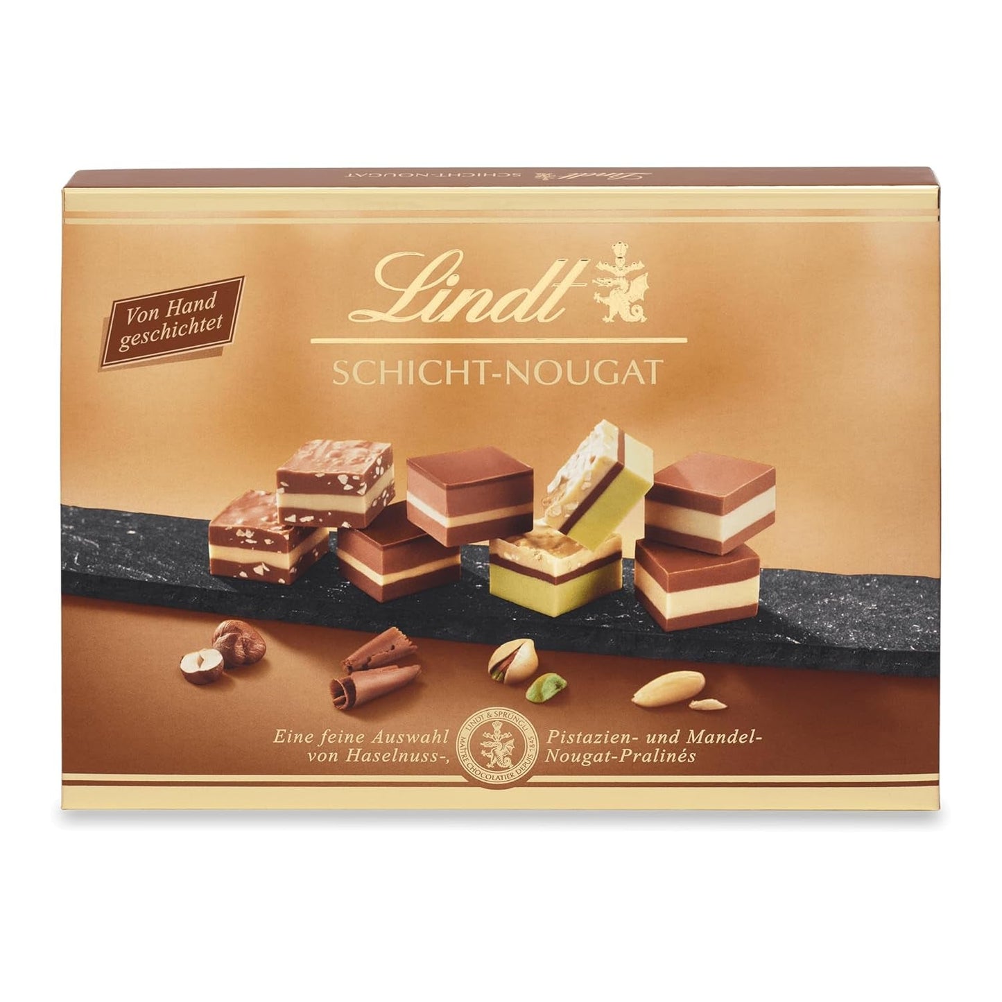 Lindt, Caja de 12 Especialidades de Pan de Jengibre con Almendras, Avellanas y Pistachos, 125 gramos Naty Shop Default Title