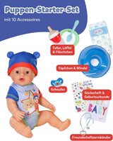 BABY Born Jonas - muñeco bebé 43 cm - 10 funciones incluidos accesorios y colchón - Funciona completamente sin pilas - Apto para niños a partir de 3 años