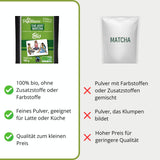 | Matcha orgánico en polvo 100 g | Té verde Matcha en polvo grado ceremonial | 100% natural y de primera calidad | Té desintoxicante | Compatible con set Matcha, tallo, cuenco y vaso.