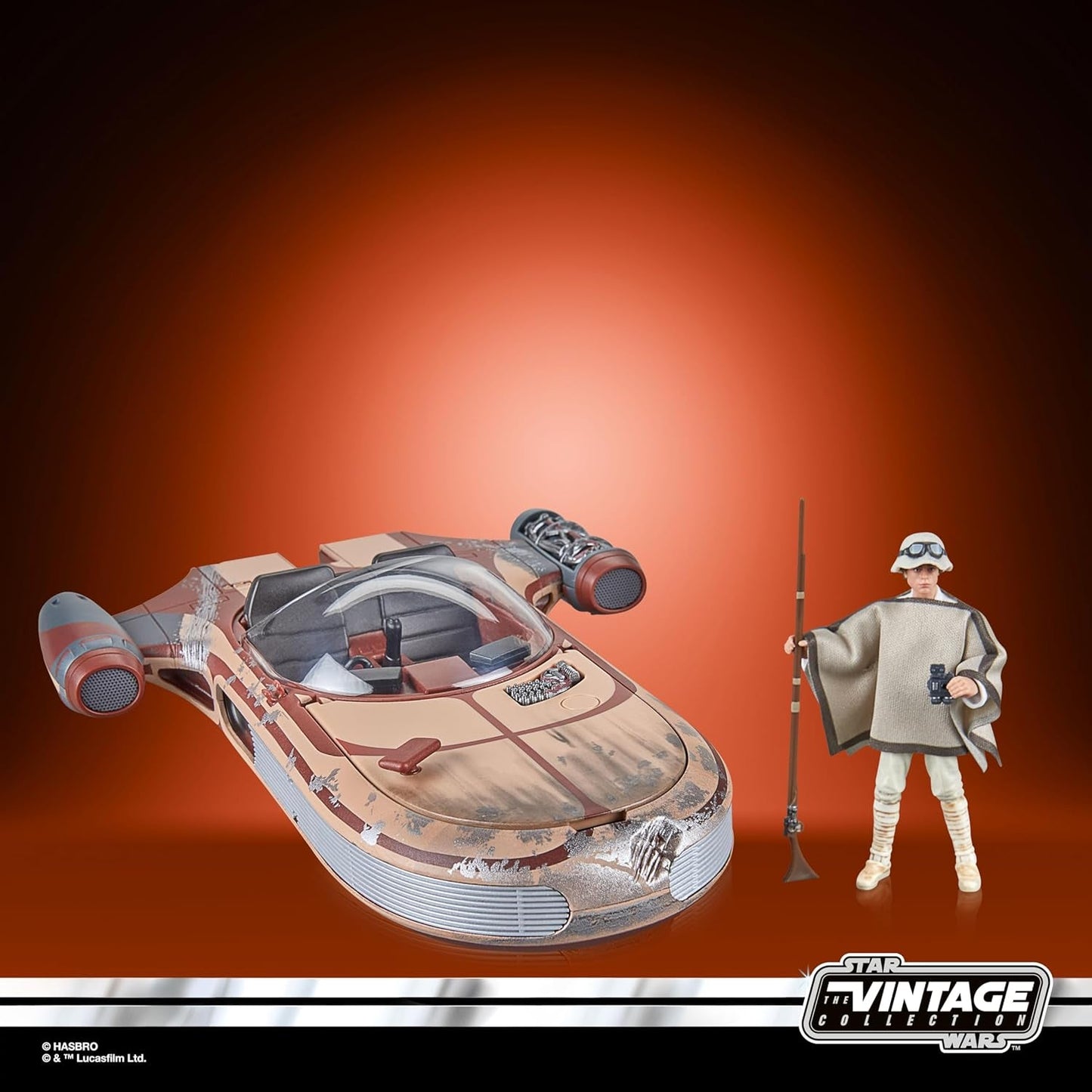 Star Wars Vintage Collection Landspeeder y Luke Skywalker, figura de acción y vehículo de Star Wars: Una nueva esperanza, figuras de acción de 9,5 cm Naty Shop