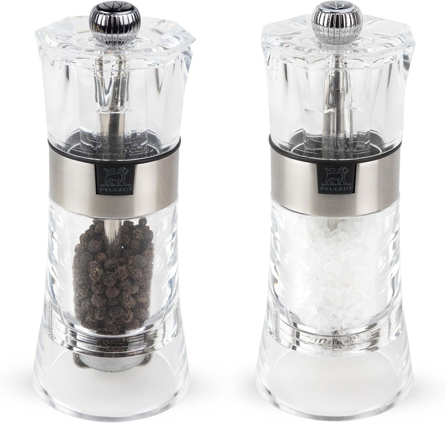 OSLO Duo acrílico/acero inoxidable 14 cm Molinillos y Molinillos Naty Shop Set molinillo de sal y pimienta