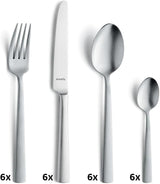 Amefa Ventura Cubertería 6 Personas, 24 Piezas, Acero Inoxidable 18/0, Cocina Naty Shop
