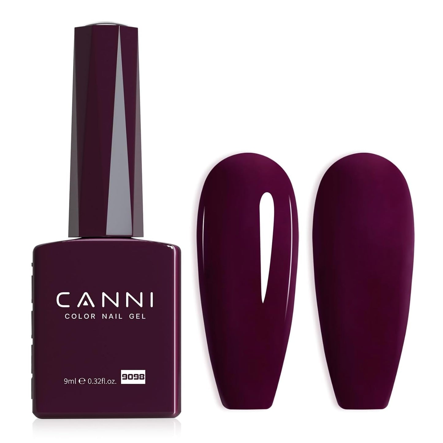 CANNI esmalte de uñas en gel, semipermanente, morado oscuro, esmalte de uñas, gel UV, remojo, manicura