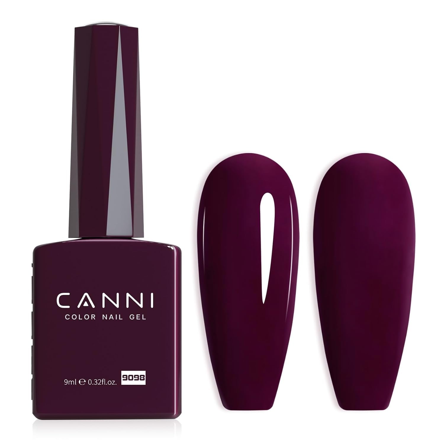 CANNI esmalte de uñas en gel, semipermanente, morado oscuro, esmalte de uñas, gel UV, remojo, manicura