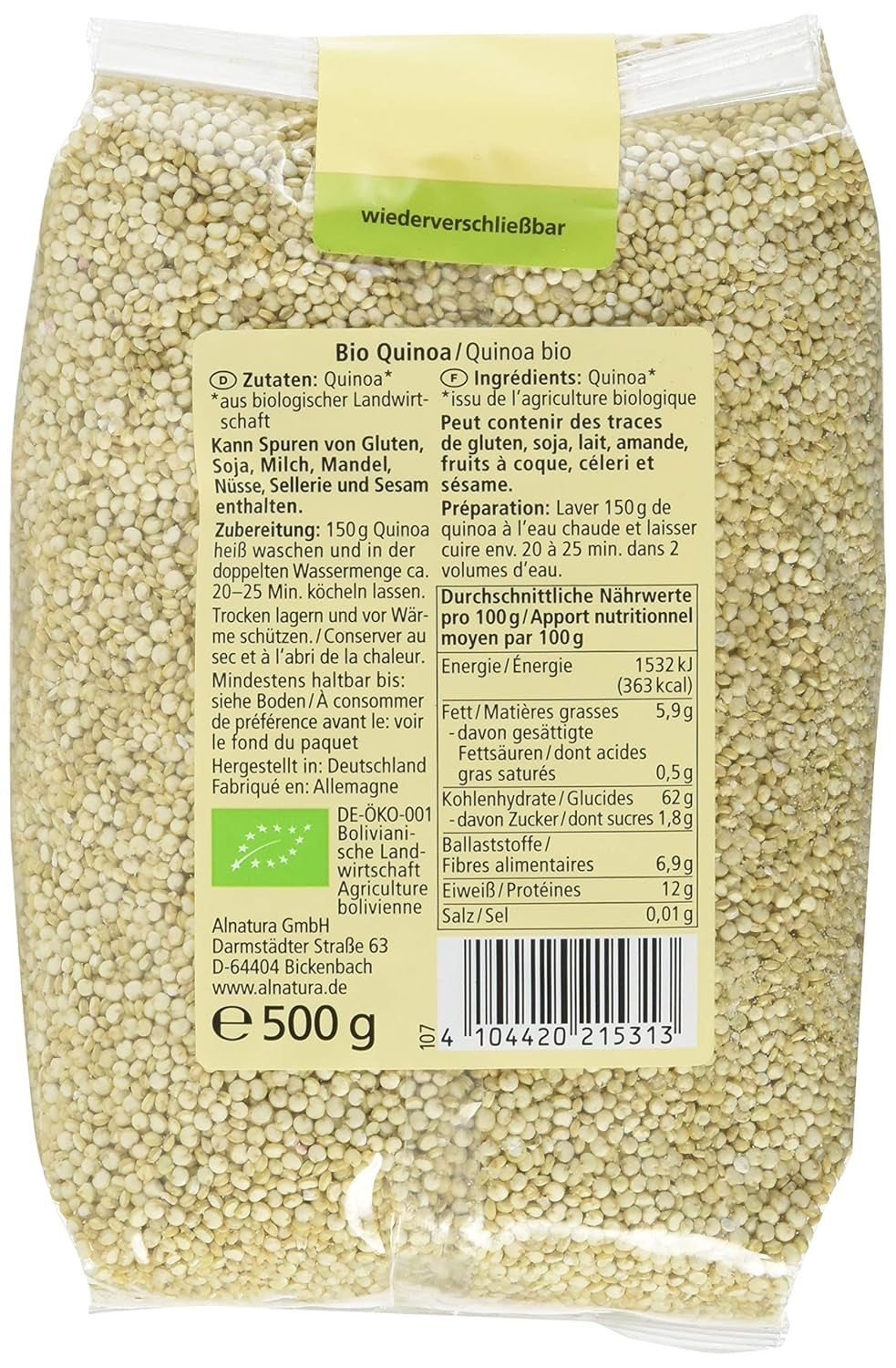 Quinua orgánica, 500g