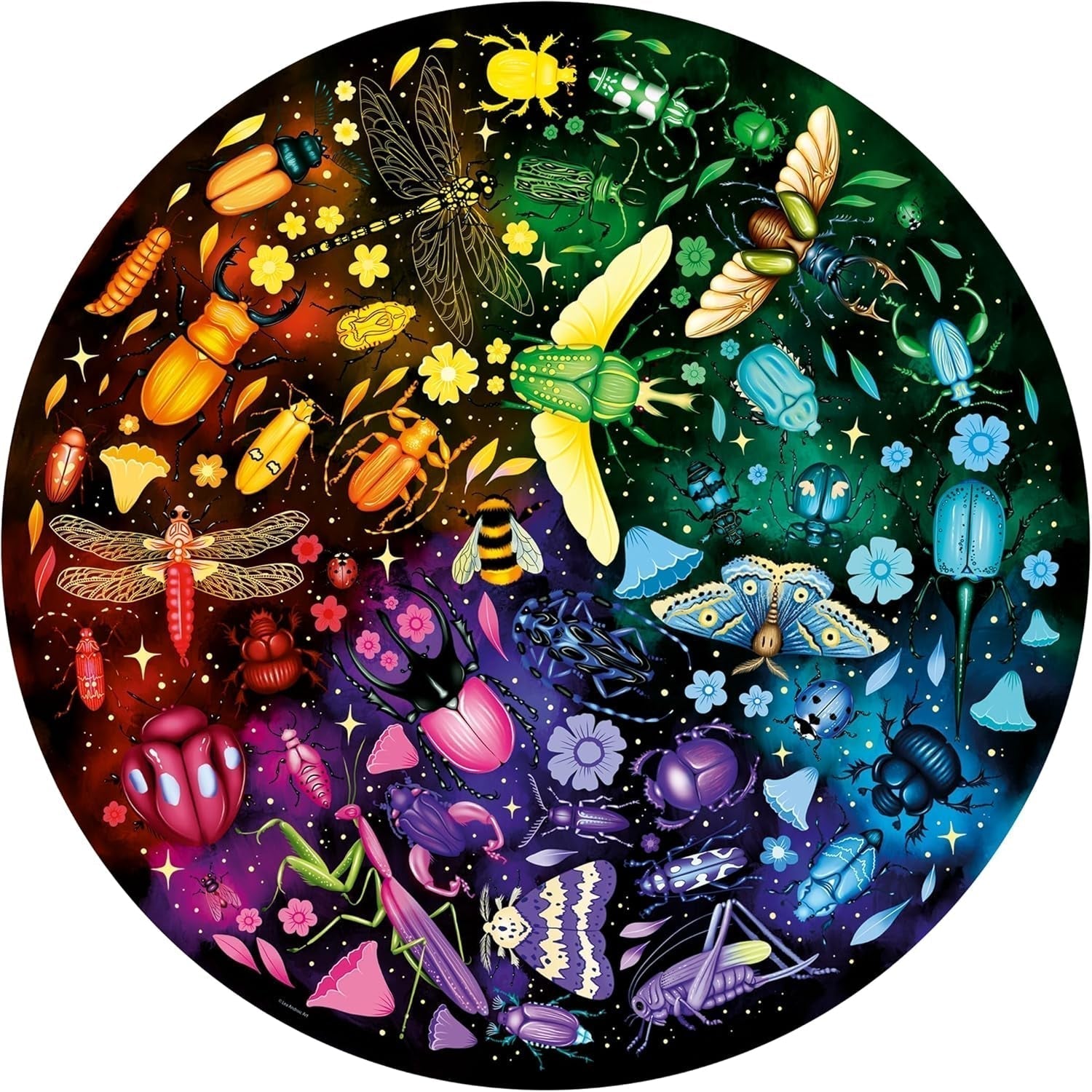 Ravensburger - Puzzle para adultos - Puzzle redondo de 500 piezas - Apto a partir de 12 años - Insectos (rueda cromática) - Puzzle fabricado en Europa - 12000820 Puzzle Naty Shop Título predeterminado