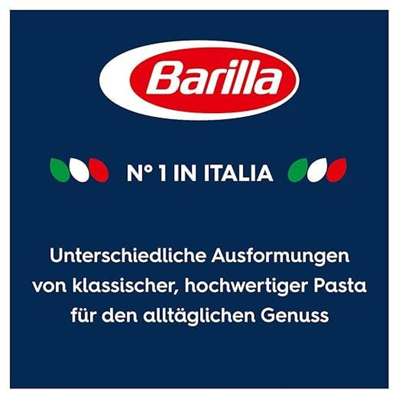 Pasta Barilla Spaghettini Clásicos núm. 3 trigos duros de alta calidad, siempre al dente (1 x 500 g)