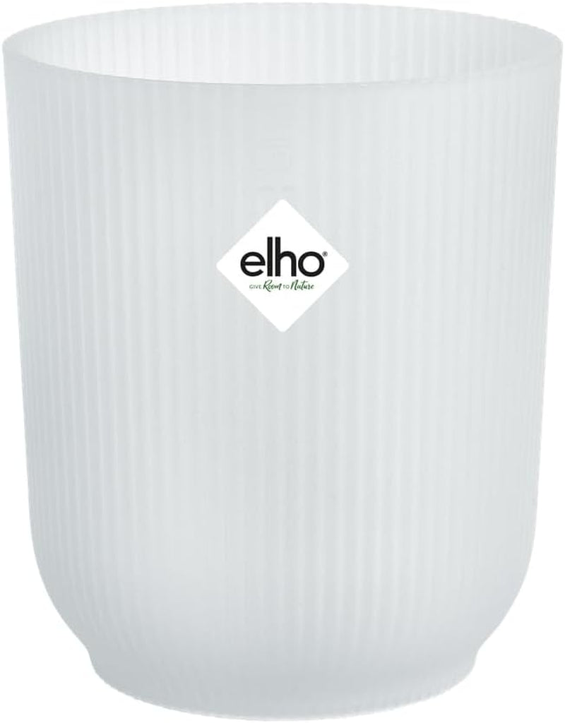 elho Vibes Fold Orchid High 12.5cm - Macetas para orquídeas de interior - Macetas para flores de interior - 100% plástico reciclado - Blanco/Blanco sedoso