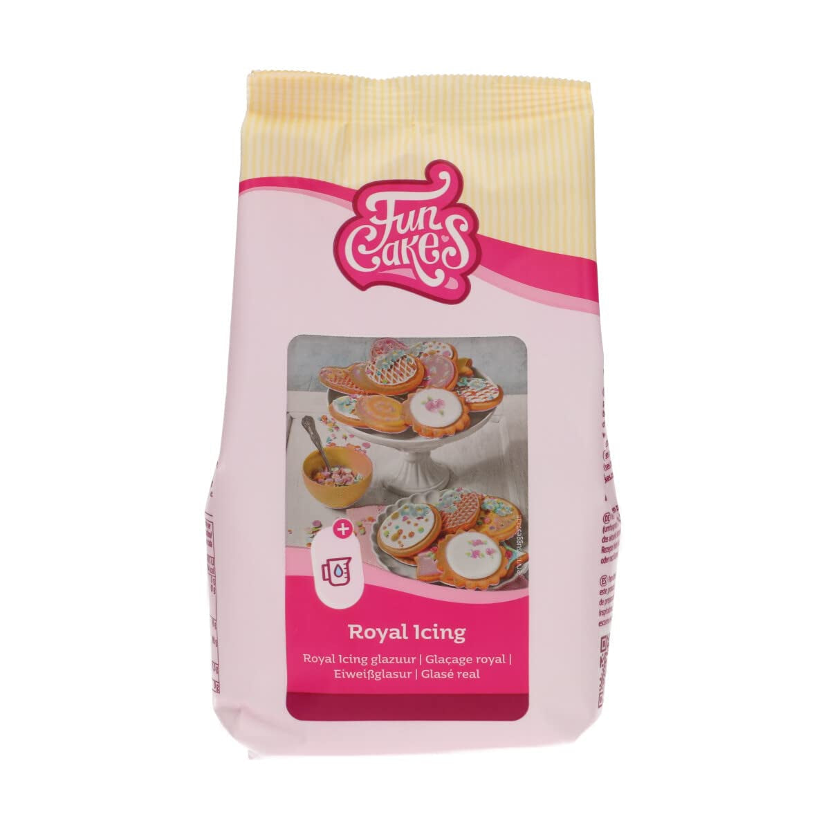 Funcakes Mix Für Royal Icing, Einfach Zu Berübenen, Zum Dekorieren Von Kuchen Und Keksen, Schöne Glasur, Nur Wasser Addenden, Halal., 450 G Glasuri si Decor Naty Shop Título predeterminado