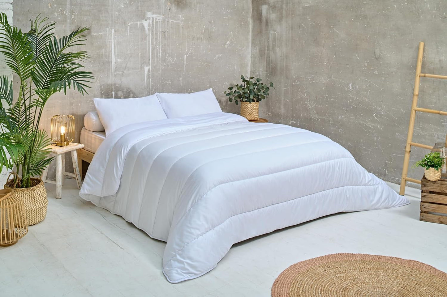 Bleu Câlin COUETTE MICROFIBRA KMF 45S, 240X260Cm, Poliester, Edredón, Manta, Blanco, Edredones y edredones de invierno Naty Shop 200 X 200 Cm