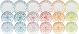Servicio de mesa Lisboa, 18 piezas, porcelana, multicolor