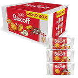 Loto Biscoff | Paquete variado de galletas dobles | 3 Variedades: Biscoff Sabor Crema, Vainilla y Chocolate | 5 galletas dobles por paquete | Ingredientes de Origen Natural | Sin colorantes | 16 x 50 g | 800g