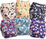 Littles and Bloomz FLP2-0406 Pañal reutilizable con clip estándar, 4 pañales