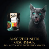 Comida húmeda para gatos Sheba Selection en bolsitas porcionadas con pollo y ternera en salsa 28x85g