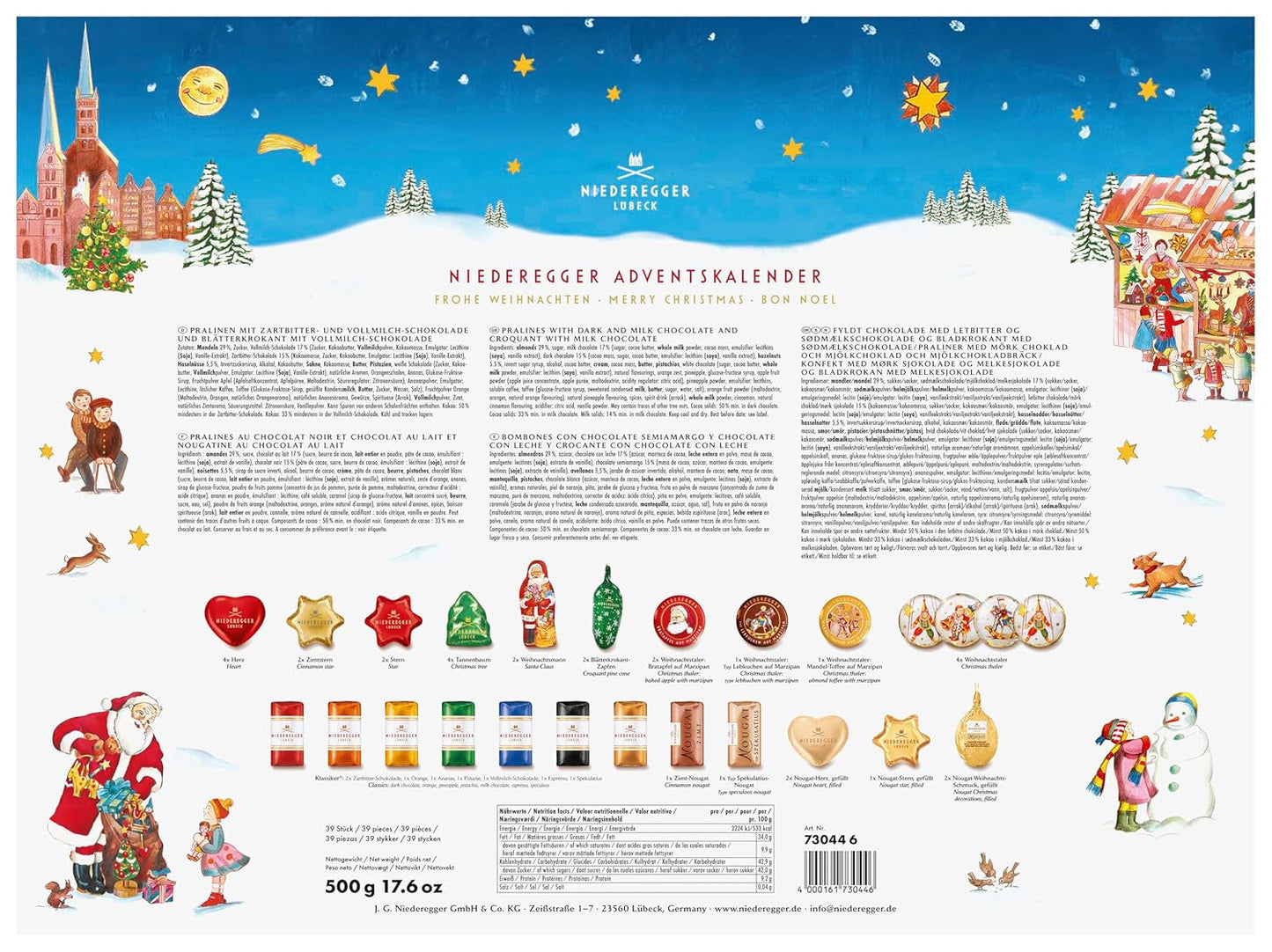Calendario de Adviento Niederegger Carrusel 500g