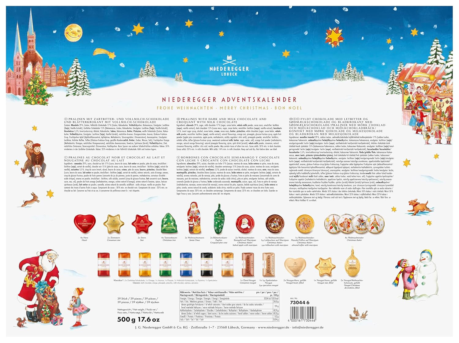 Calendario de Adviento Niederegger Carrusel 500g