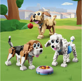 LEGO 31137 Creator Lindo Set de Perros 3 en 1 con Figuras de Animales: Salchicha, Pug, Caniche y más, Juguete para Niños a partir de 7 años, Regalo para los Amantes de los Perros Juegos de Construcción Besuche den LEGO-Store