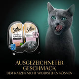 Paté SHEBA Perfect PORTIONS para gatos con salmón, certificado MSC, 8 x 3 x (2 x 37,5 g) = 225 g (el embalaje se actualizará)