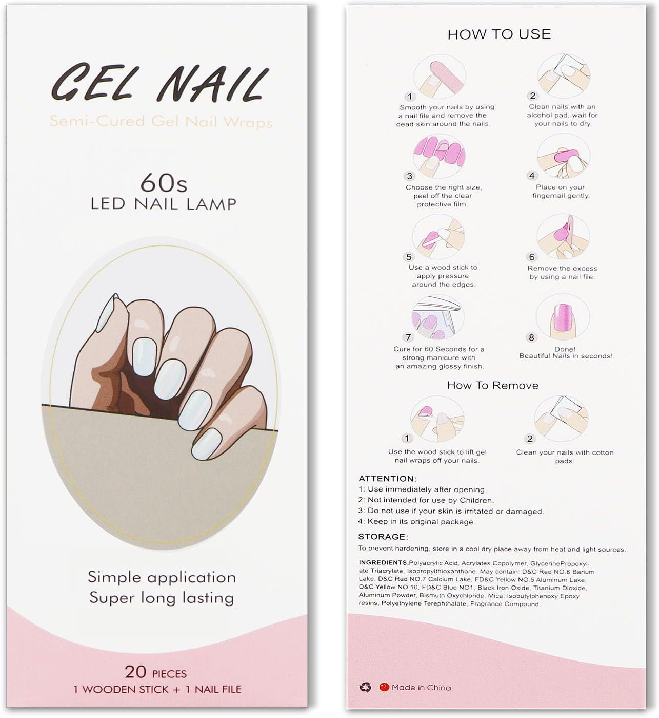 JMEOWIO lámina para uñas Gel con purpurina lámina para uñas autoadhesiva pegatina para uñas endurecimiento UV decoración de uñas accesorios de diseño