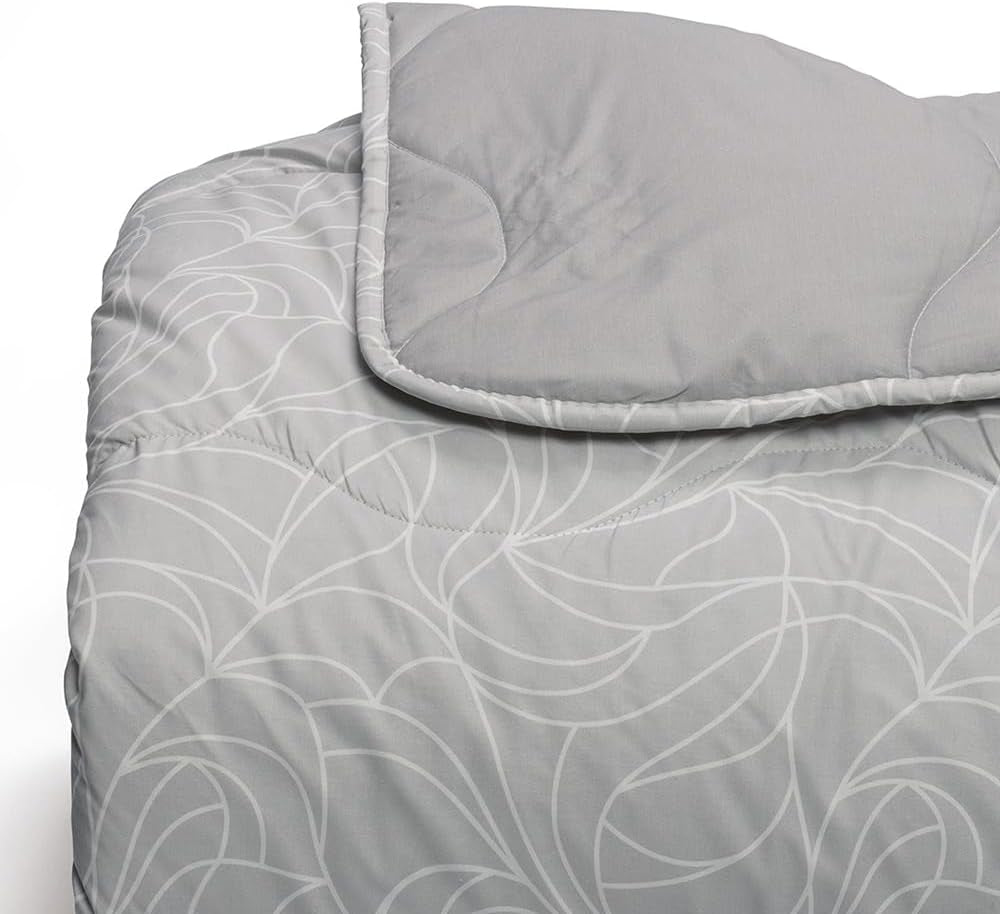 Edredón Foppapedretti Nacht&Natura para cama de matrimonio 2P; onda perla, funda 100% algodón, Made in Italy Edredones y colchas Naty Shop