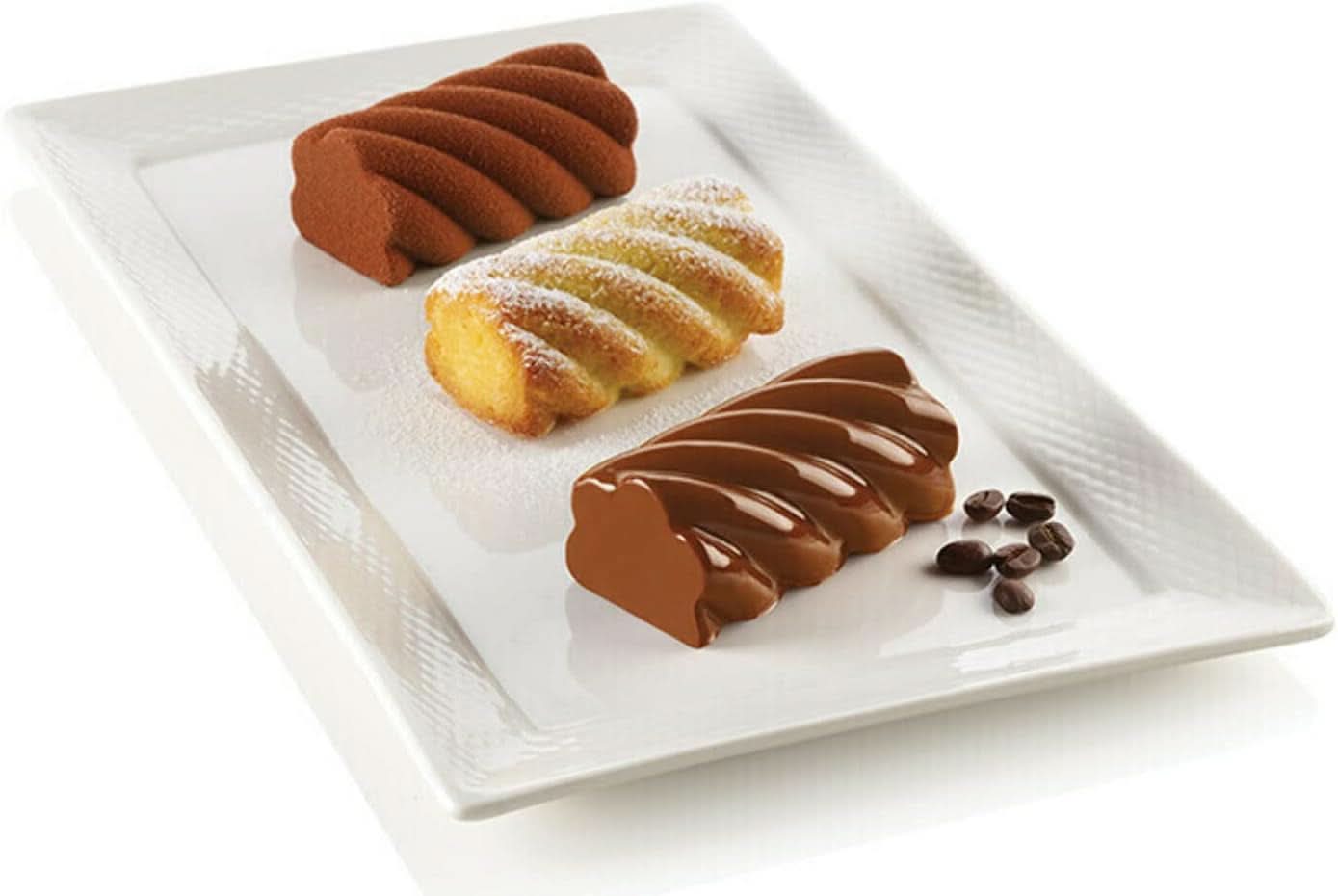 Silikomart, Molde para Tartas de Silicona Tartufo, 8 Puertos Individuales, Ø 62 H 52 mm Cocina Naty Shop Swing