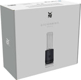 WMF Küchenminis Smoothie-To-Go, Mini batidora con base Mit Zwei Mix-/Trinkbehältern 0,6 L, Batidora Hochleistungsmixer 300 W, Edelstahl Matt, Schwarz Kitchen Naty Shop