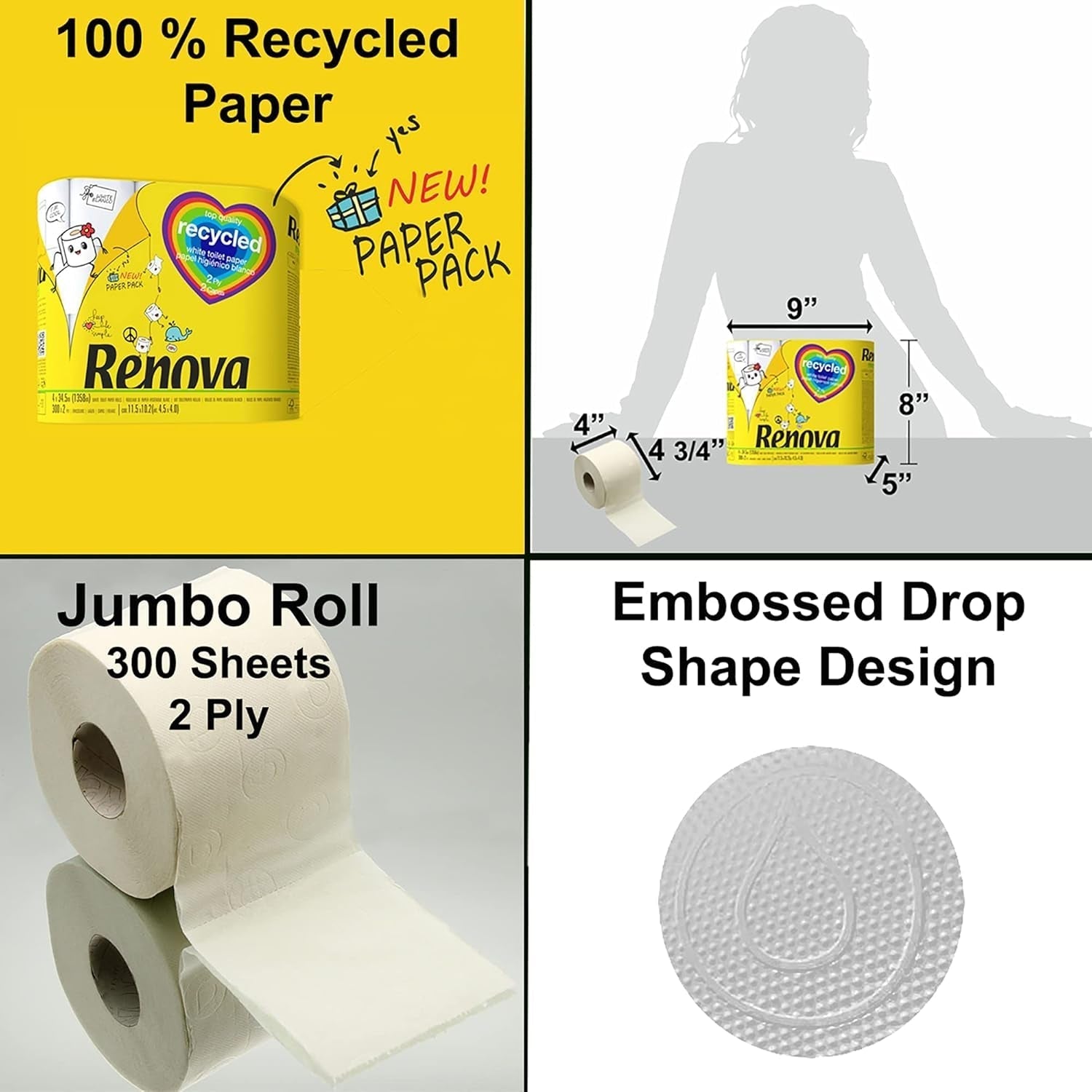 Papel higiénico Renova - 1 pieza