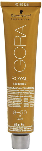 Igora Royal Absolute Age Blend Color De Cabello, 7-560 Rubio Medio Dorado Chocolate, 60ml Naty Shop Tinte Para El Cabello 8-50 Rubio Claro Natural Dorado 60 Ml (1 paquete)