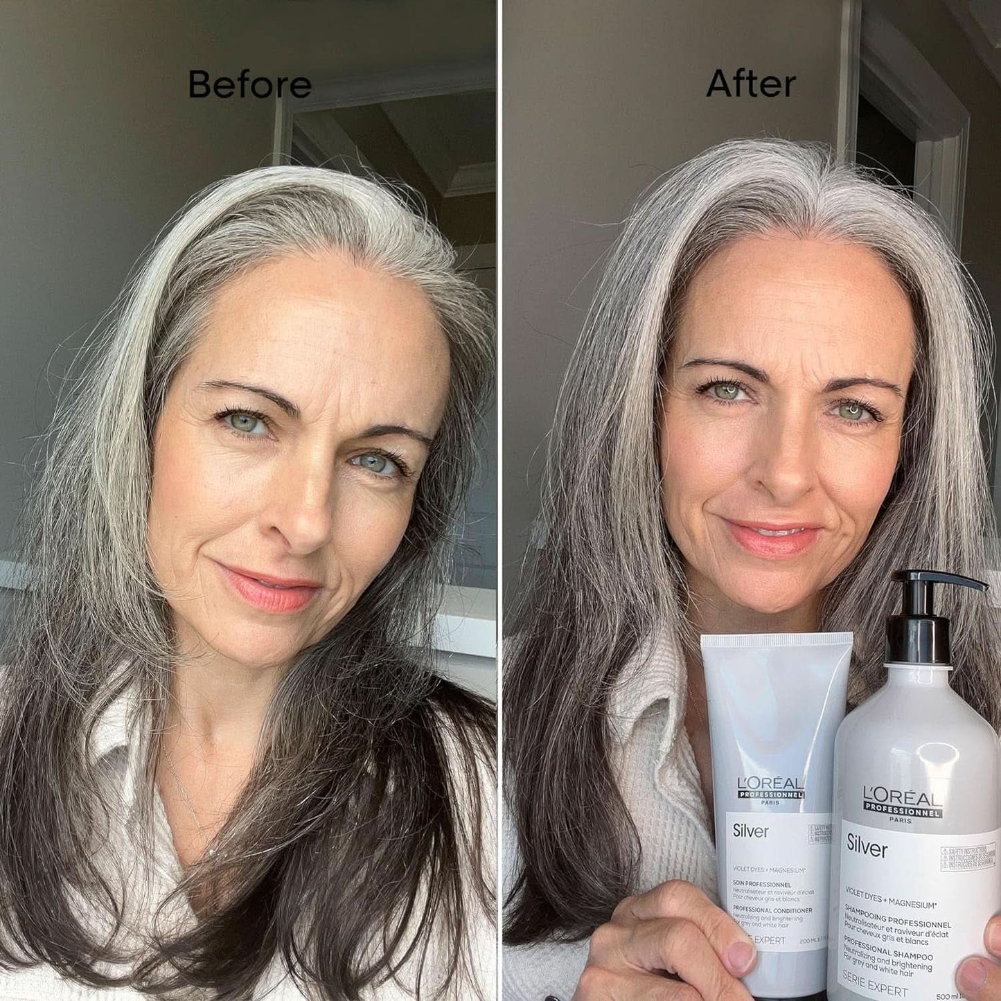 L'Oréal Professionnel Serie Expert Silver, Champú, 500 ml Ducha y baño Naty Shop