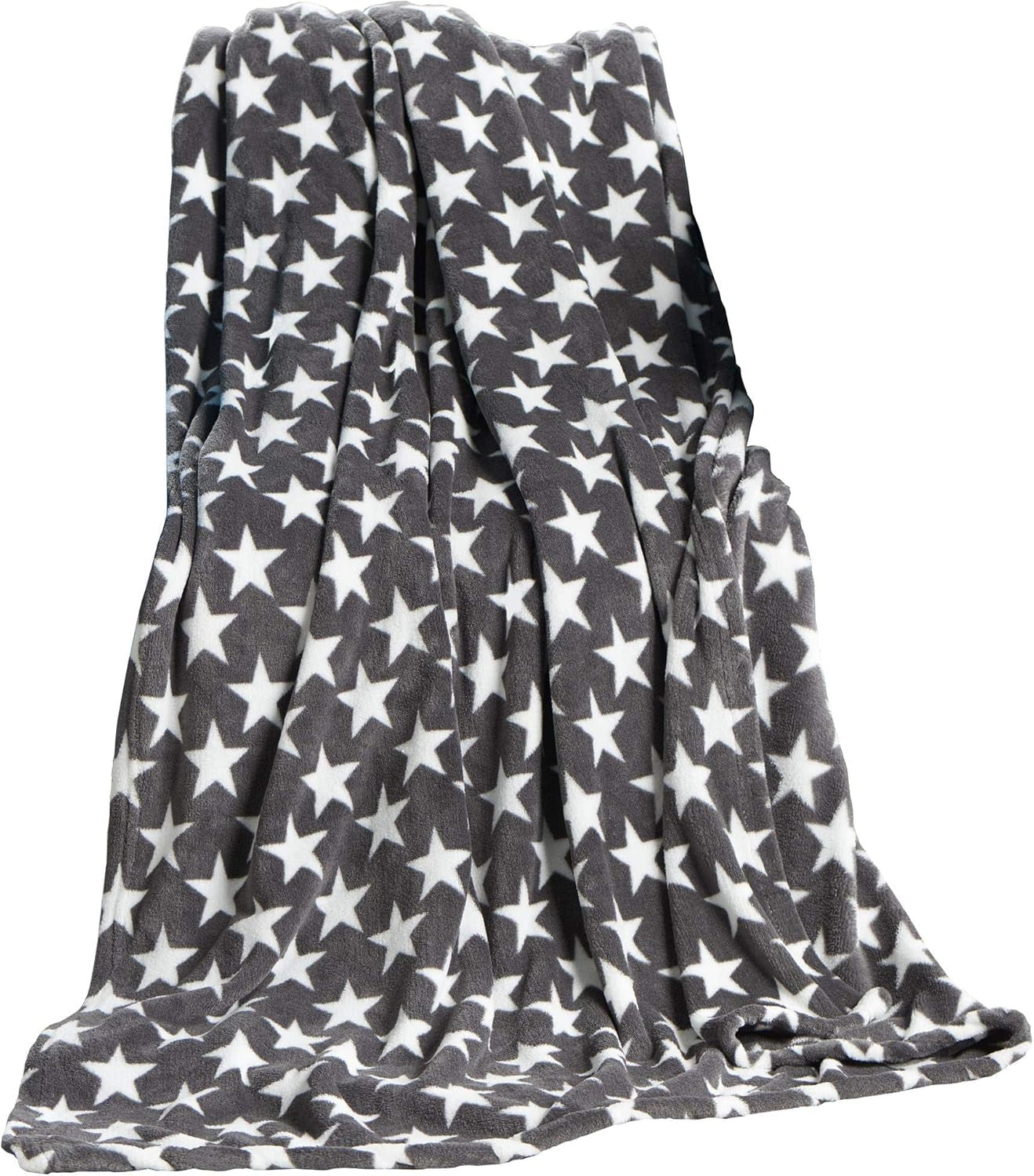 Celinatex manta mullida 150 x 200 cm manta burdeos sofá manta suave estrellas microfibra polar Oeko-Tex Moonlight Camas y fundas Besuche den CelinaTex-Store Estrellas grises 150 x 200 cm
