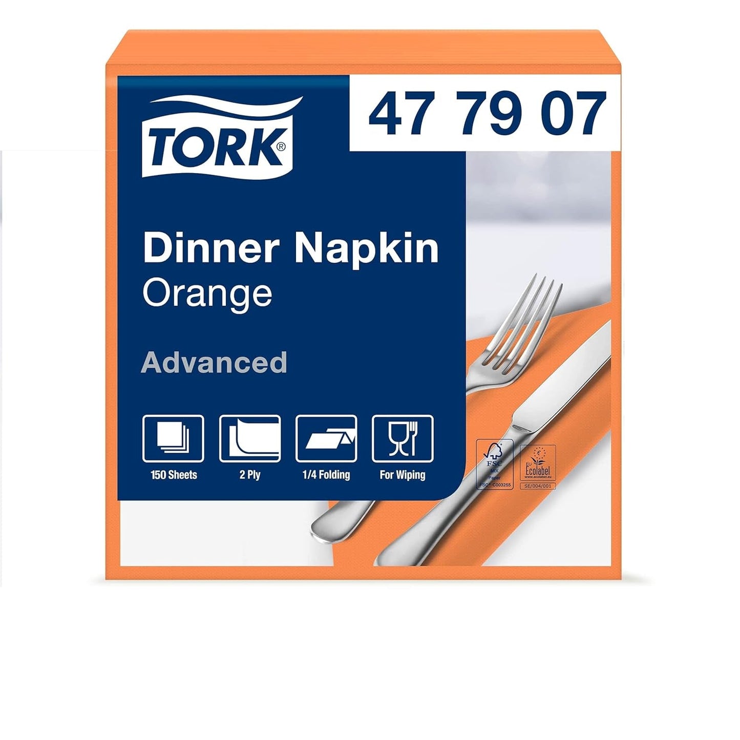 Tork Linstyle 509542 Servilletas de cóctel negras, pliegue 1/4, 1 capa, 23,8 x 23,8 cm, 1 x 100 servilletas
