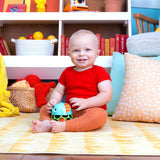 Bright Starts Giggle & Glow Bell Elefante que brilla en la oscuridad Oball Fácil de atrapar Recién nacido + Juguetes para bebés unisex Naty Shop
