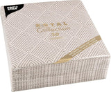 Papstar, 50 servilletas "Colección ROYAL" pliegue 1/4 40 cm x 40 cm "Elegance" Marrón, #86498 (paquete de 2)