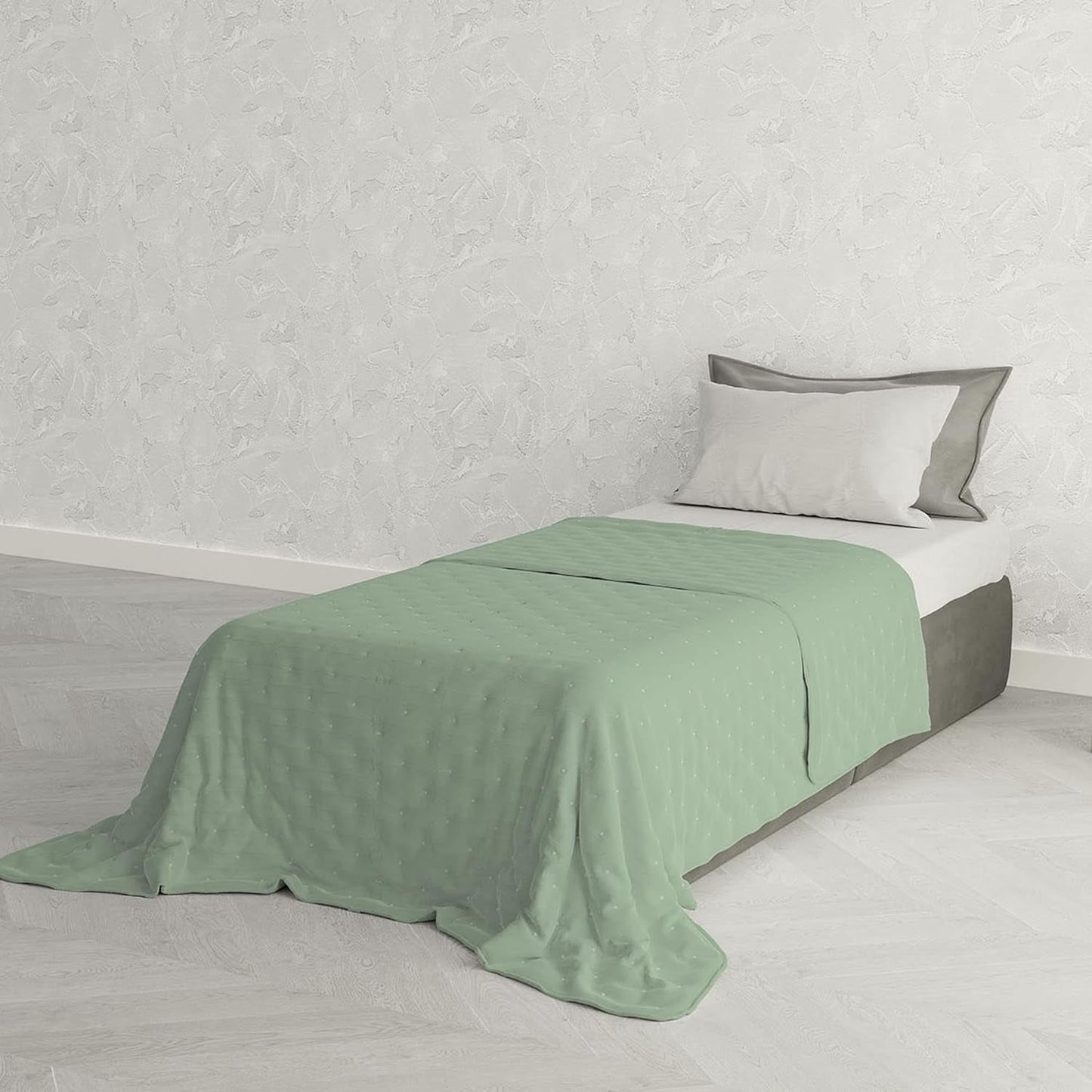 Elegante colcha de verano, acolchada, verde, 170 X 250 cm Edredones y edredones Naty Shop