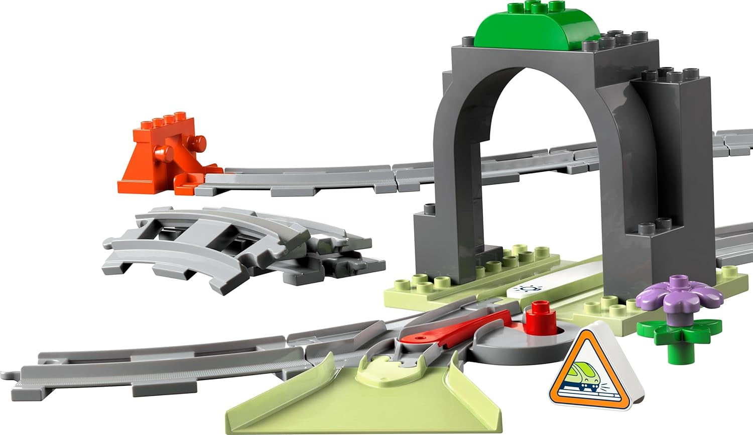 LEGO DUPLO Town Túnel y vías del ferrocarril - Set de expansión, regalo para niños pequeños, fomenta la destreza, juego para fanáticos de los vehículos de 2 años, juguete de aprendizaje creativo 10425 Juegos de construcción Besuche den LEGO-Store