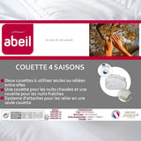 Abeil Colcha 4 Estaciones, Blanco, Poliester, Blanco, 240 X 260 Cm Edredones y Edredones Naty Shop