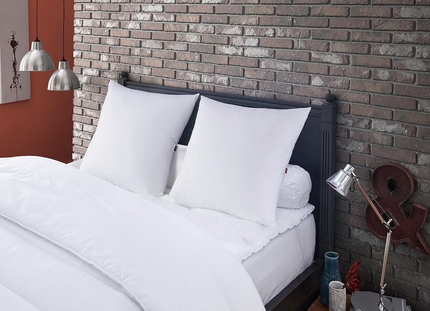 Almohada antiácaros y chinches 60 x 60 cm Almohada multiprotección de confort medio Suave y protectora Lavable a máquina a 40 °C Naty Shop Almohadas estándar Título predeterminado