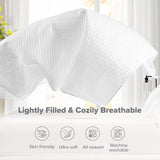Comfort Spaces Juego de edredón Kienna, manta de verano de doble puntada, ropa de cama ligera y suave para todo el año, funda de almohada a juego, manta tamaño king blanca (264,2 x 228,6 cm) Naty Shop Edredones y edredones