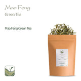 Té verde Mao Feng Huangshan - Famoso té chino de Huang Shang - Montañas Amarillas de Maofeng Hojas de té verde Té Mao Feng de China Té verde orgánico Té verde chino Té verde