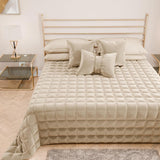 PETTI Artigiani Italiani - Cubrecama individual, colcha doble cara, colcha de muelles, azul medianoche, blanco, 100% Made in Italy Edredones y edredones Naty Shop Marrón Medidas cama 100 (170 X260 Cm)