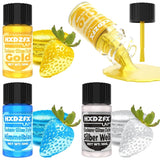 Essbarer Glitzer - 3 Torten Kuchen Deko Essbare, Lebensmittelfarbe Flüssiges metálicos, purpurina comestible para muffins, cócteles y malvaviscos - 10 ml Naty Shop Título predeterminado