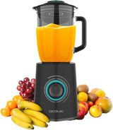 Cecotec Batidora de Pie Power Black Titanium 2200MAX Smooth, 2200 W Máxima Leistung, 6 Klingen Aus Edelstahl, Función Ice-Crush, Función Turbo y Smoothie, Función Autoclean Cocina Naty Shop Schwarz 2300 W | 1,5 litros