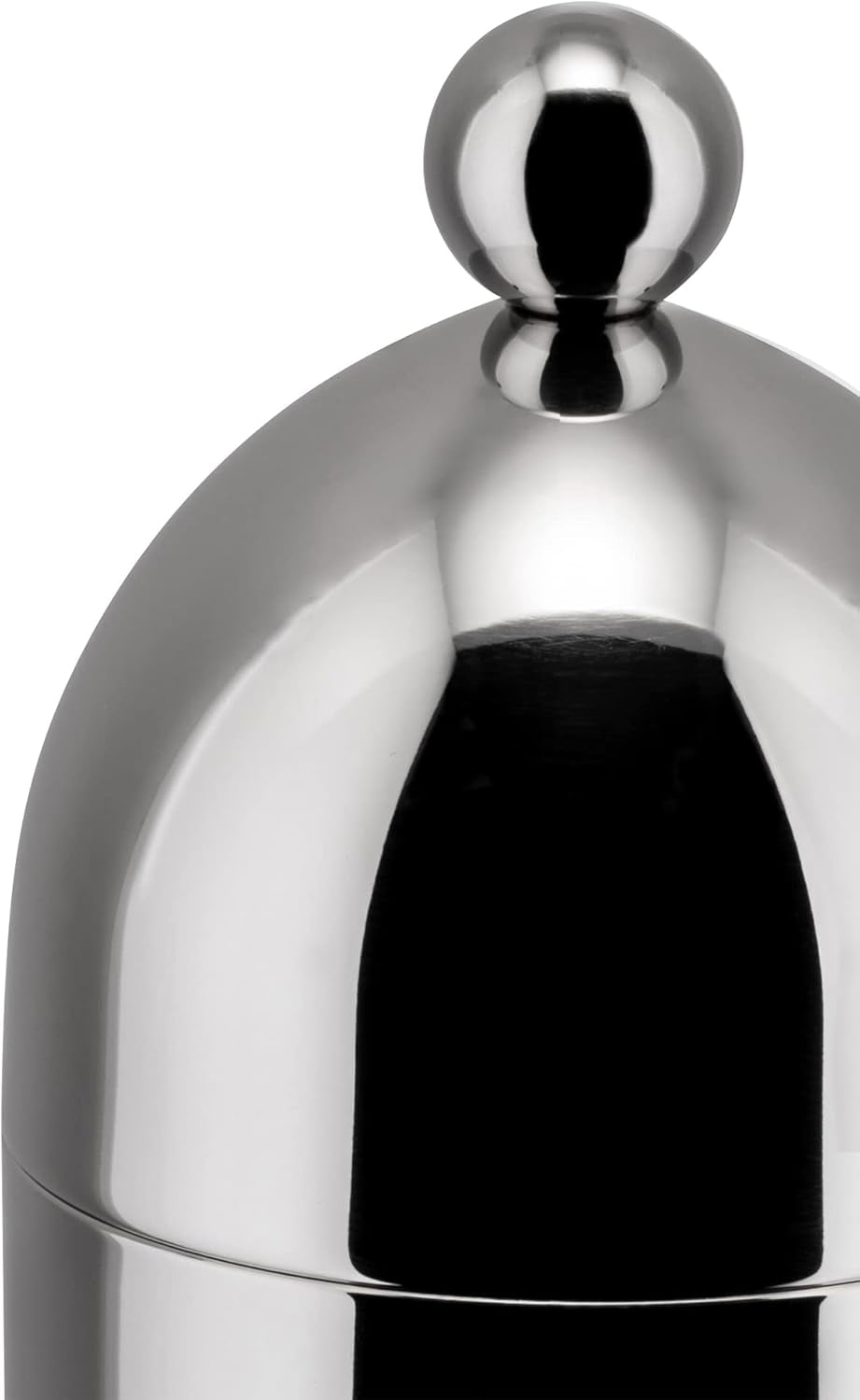 Tetera con cuchara Alessi 90024, fabricada en acero inoxidable 18/10, pulida a alto brillo