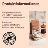 de Amazon Espresso Crema Röstkaffee Ganze Bohnen, 1 kg (2 paquetes de 500 g), Rainforest Alliance-Zertifizierung