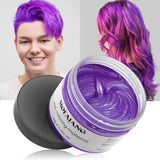 Color de cabello temporal, tono de cabello para peinar para hombres y mujeres, pomada natural para el cabello, cera para teñir el cabello para fiestas, cosplay y Halloween, 4.23 oz (gris plateado) Naty Shop Hair Dye 5 Purple