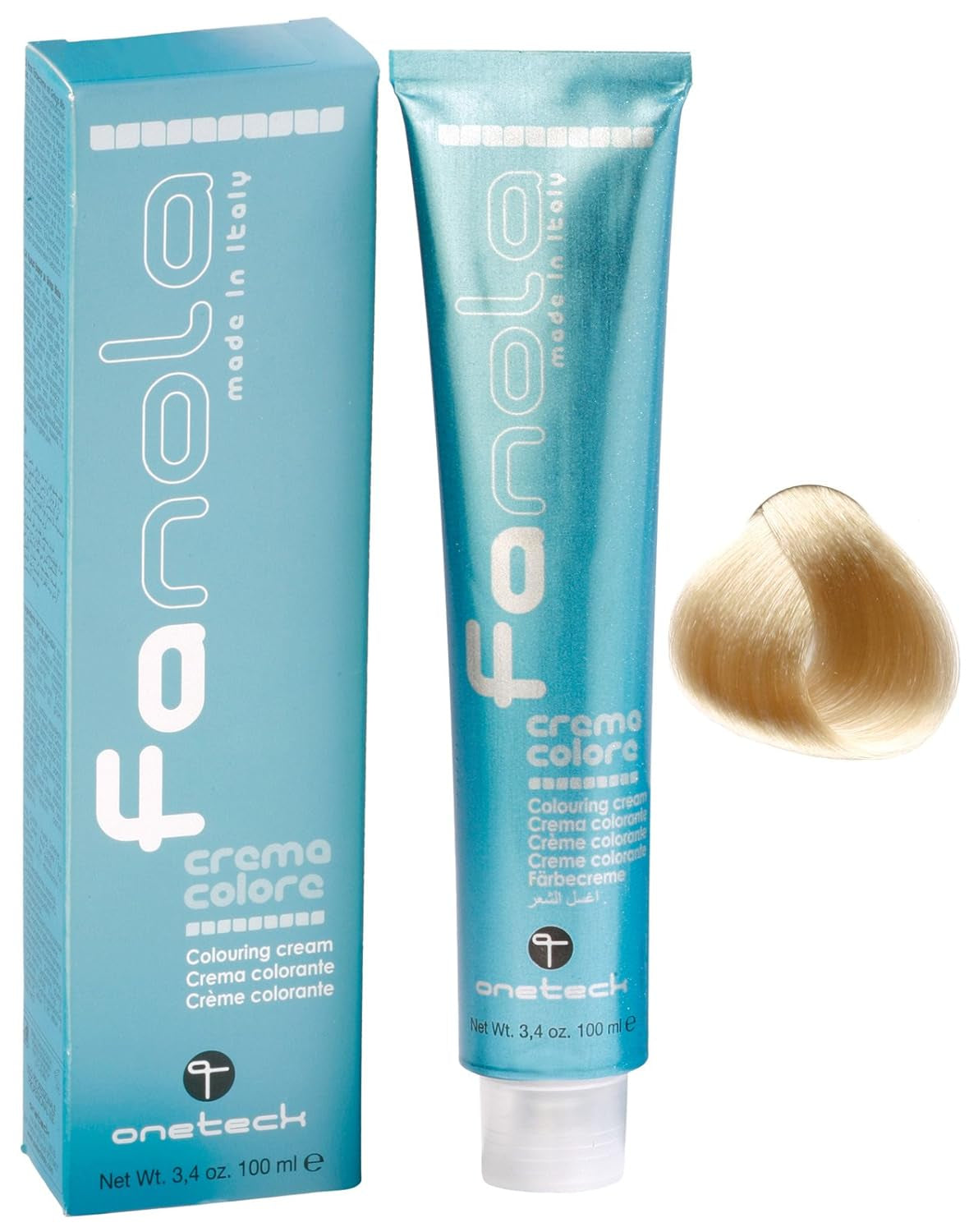 Fanola crema colore Crema colorante 7.0 Rubio, 100 ml Tinte para el cabello Naty Shop 10.00 Rubio Platino Intensiv