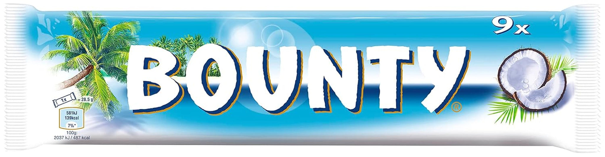 Barras de chocolate Bounty | Coco y Chocolate | Varios tamaños de envases