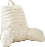 Almohada de lectura para cama y sofá, almohada de lectura con reposamuñecas, reposabrazos y respaldo, almohada de respaldo para descansar, relajarse, leer, trabajar en la computadora portátil, mirar televisión (gris oscuro)