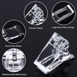 Clips para uñas, Clips para manicura, Clips para uñas transparentes, Clips de poligel transparentes, extensiones de uñas de construcción rápida, asistente de gel, 10 unidades